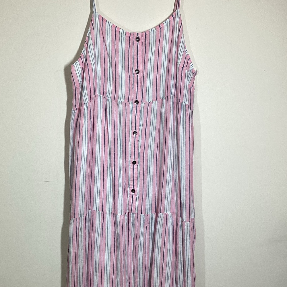 Splendid Pink and White Striped Maxi Dress - Picture 4 of 14